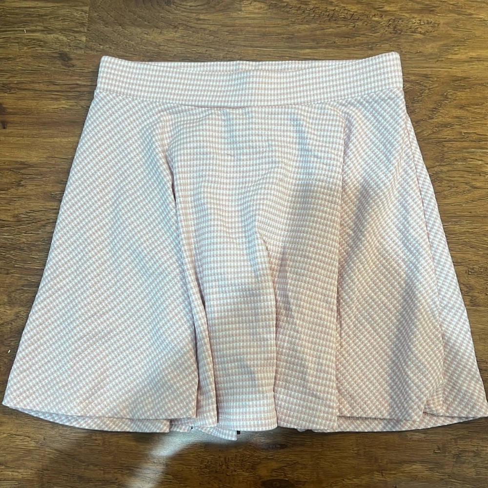 Plaid pink mini skirt